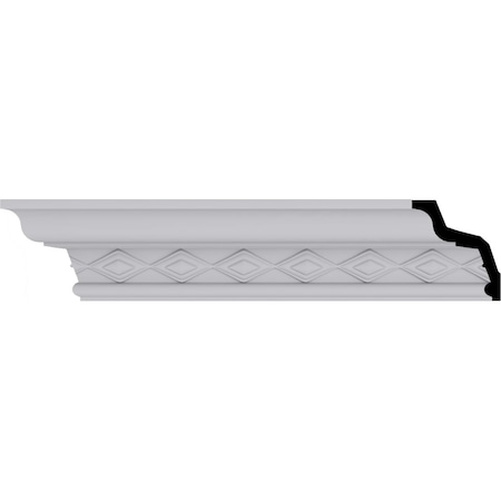 Ekena Millwork 3 1/8"H x 2 3/4"P x 4 1/8"F x 94 1/2"L Sofia Crown Moulding MLD03X02X04SO